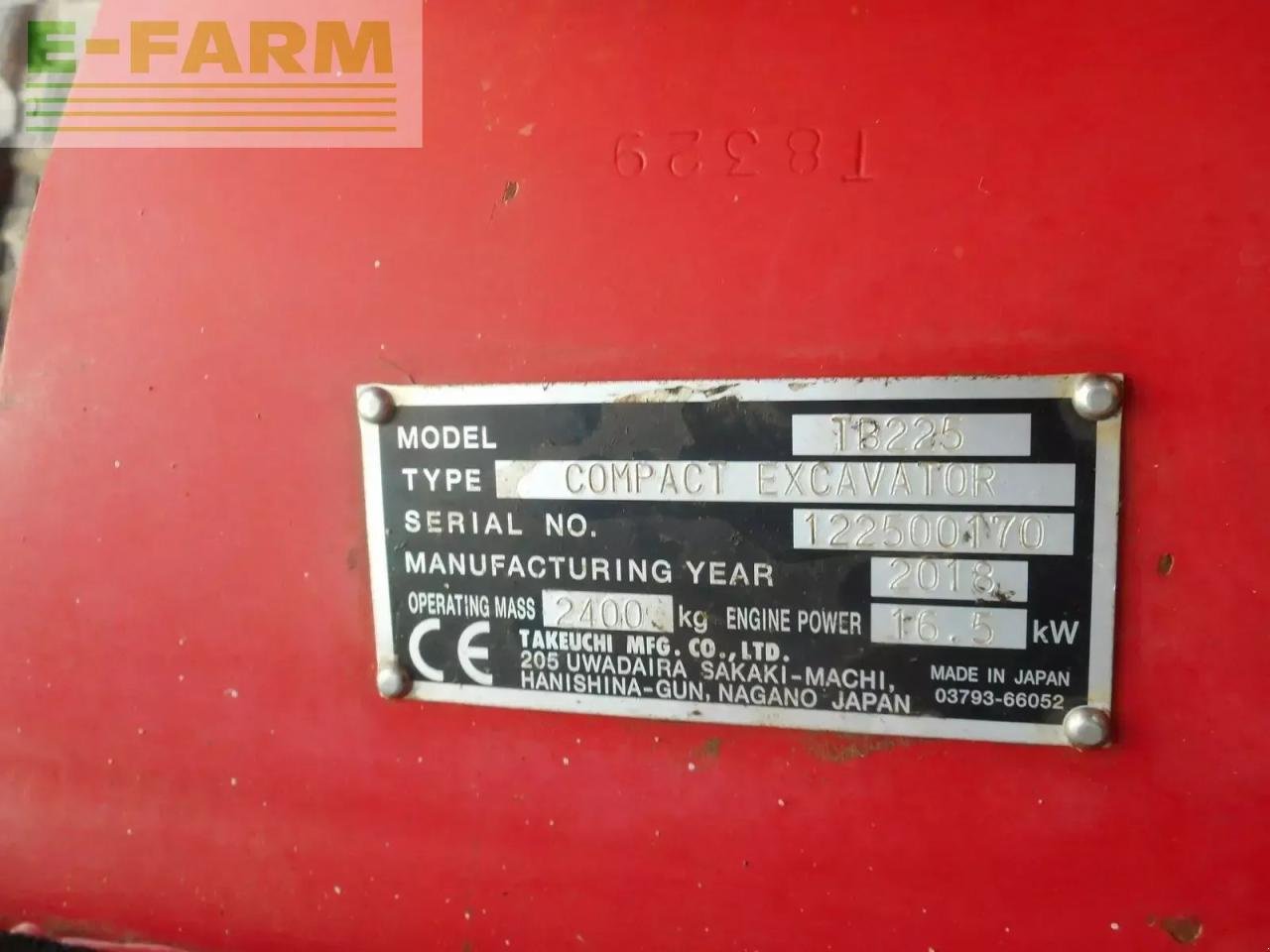 Minibagger a típus Takeuchi tb 225 mit powertilt + 3 löffel ( 2.400 kg ), Gebrauchtmaschine ekkor: ST. NIKOLAI/DR. (Kép 5)