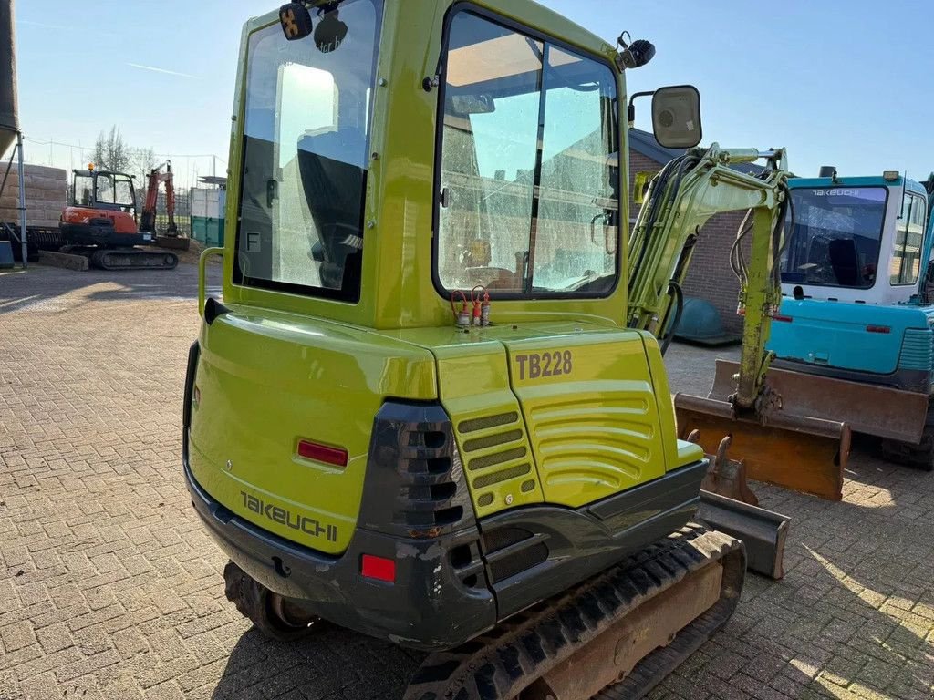 Minibagger Türe ait Takeuchi TB 228 Graafmachine Minigraver, Gebrauchtmaschine içinde Lunteren (resim 2)