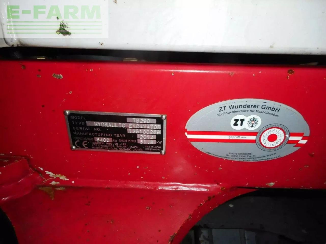 Minibagger van het type Takeuchi tb 290 mit poowertilt + hydr. sw + klima, Gebrauchtmaschine in ST. NIKOLAI/DR. (Foto 9)