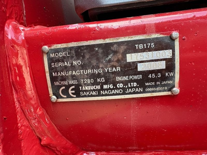 Minibagger типа Takeuchi TB175, Gebrauchtmaschine в Gabersdorf (Фотография 27)