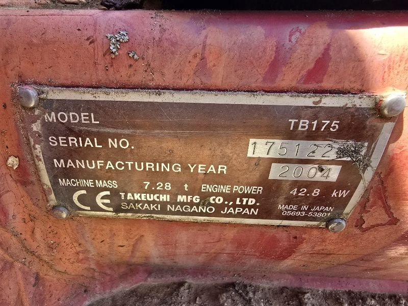 Minibagger del tipo Takeuchi TB175, Gebrauchtmaschine en Gabersdorf (Imagen 12)