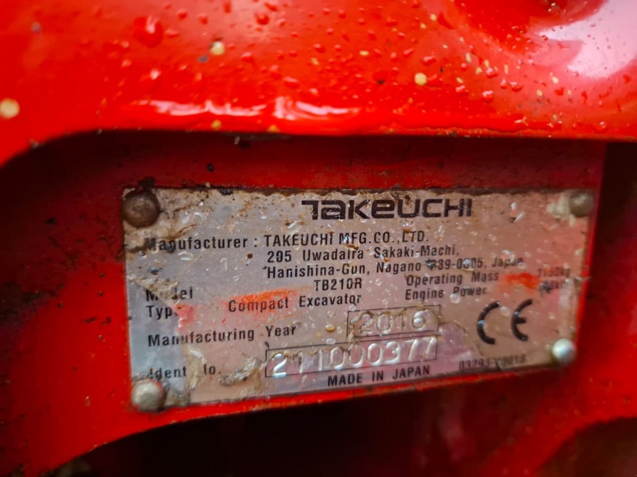 Minibagger Türe ait Takeuchi TB210R, Gebrauchtmaschine içinde Terschuur (resim 8)