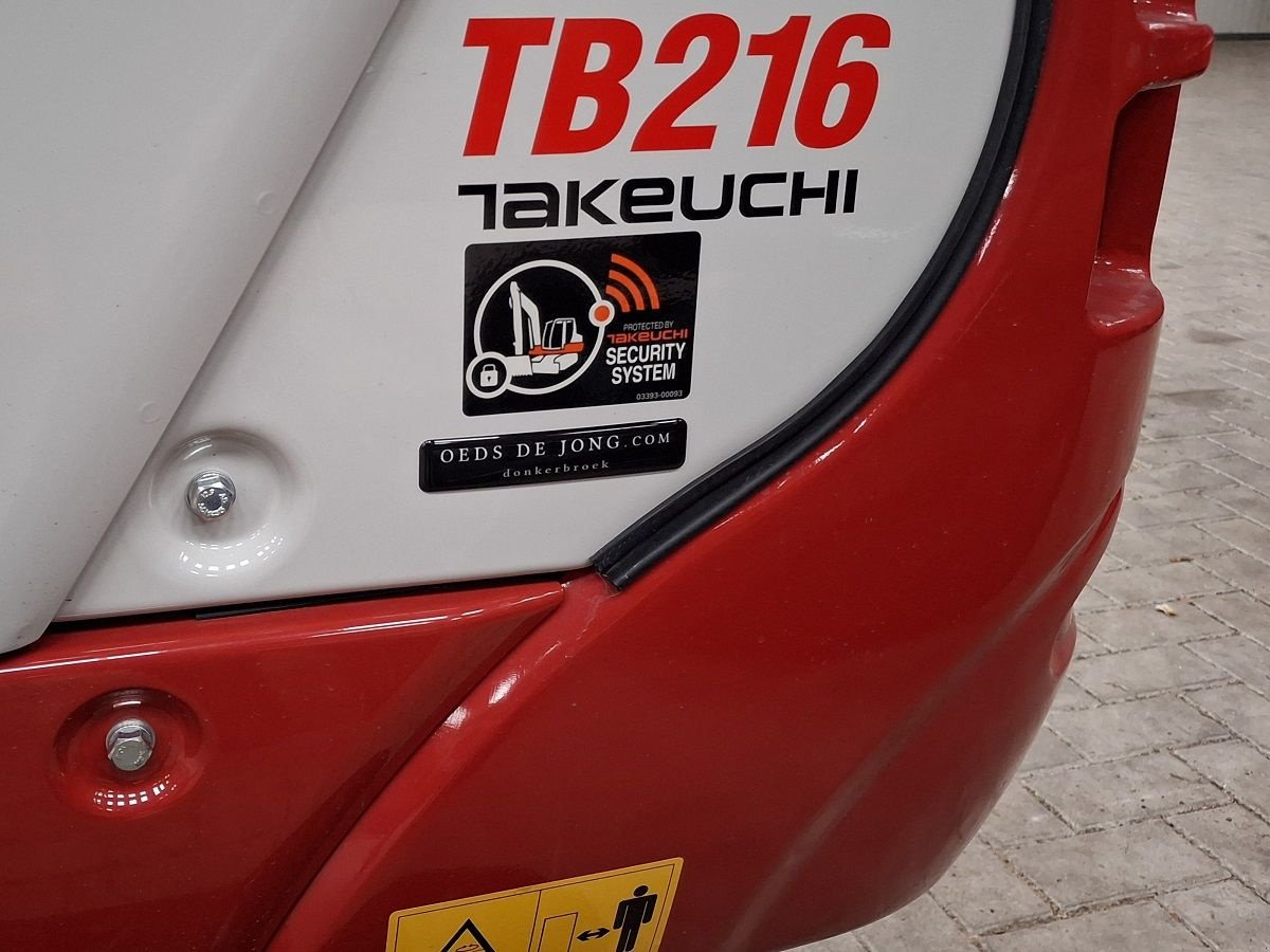 Minibagger del tipo Takeuchi TB216, Neumaschine en Donkerbroek (Imagen 2)