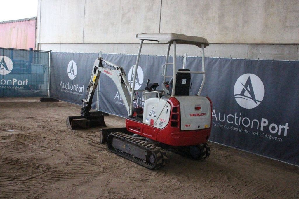 Minibagger Türe ait Takeuchi TB216, Gebrauchtmaschine içinde Antwerpen (resim 3)
