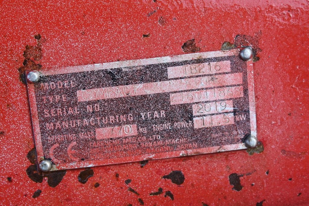 Minibagger za tip Takeuchi TB216, Gebrauchtmaschine u Antwerpen (Slika 8)