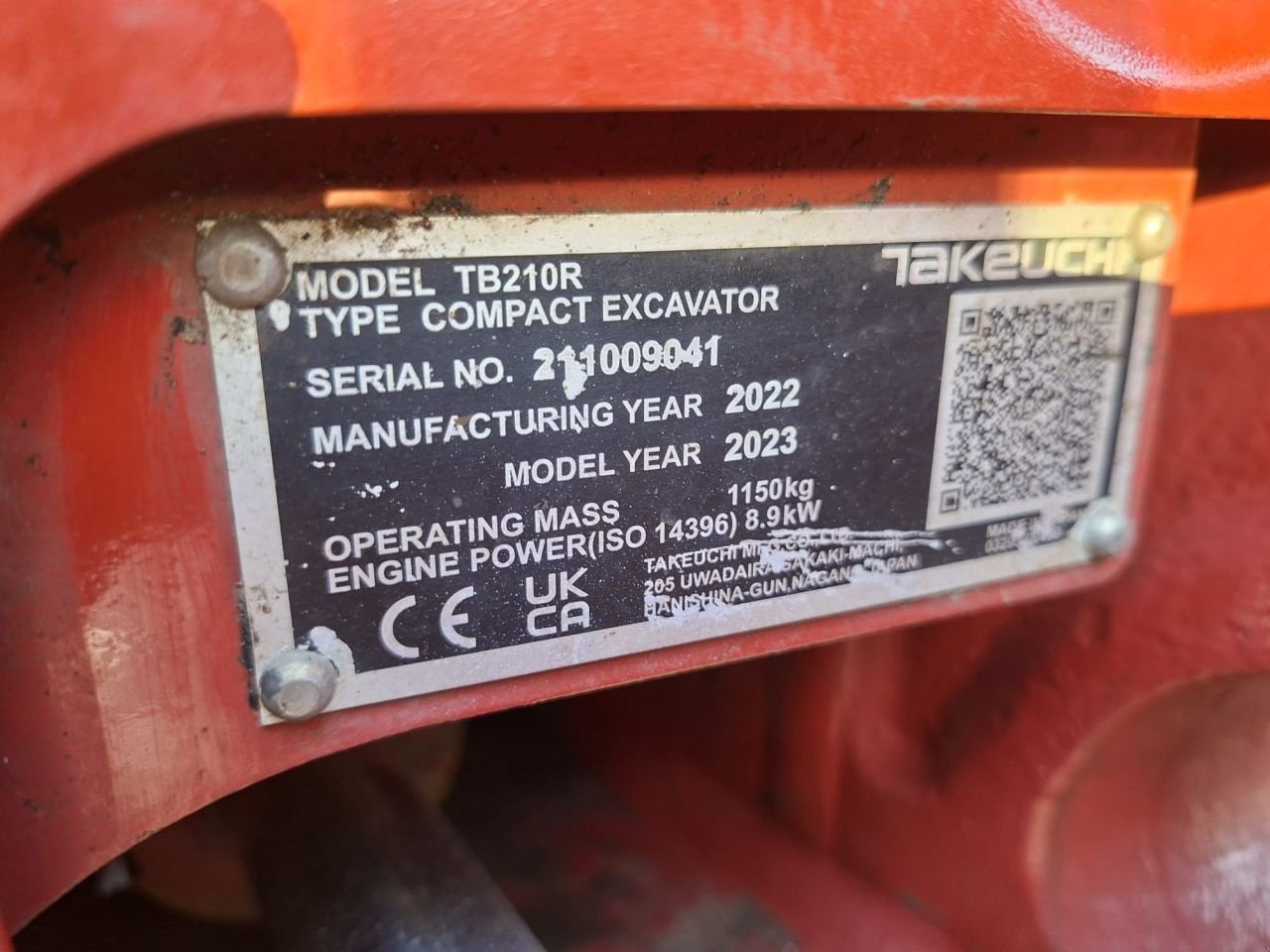 Minibagger Türe ait Takeuchi TB21R, Gebrauchtmaschine içinde Terschuur (resim 10)