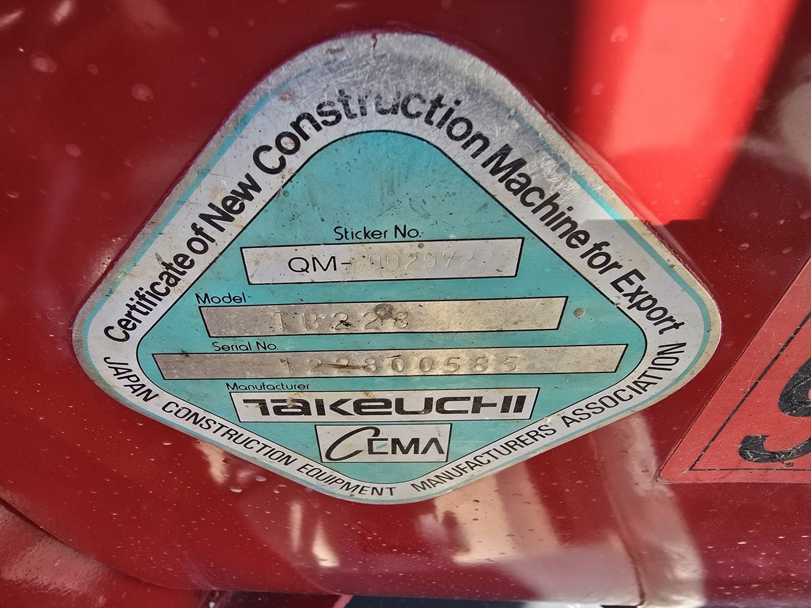 Minibagger of the type Takeuchi TB228, Gebrauchtmaschine in Gabersdorf (Picture 11)