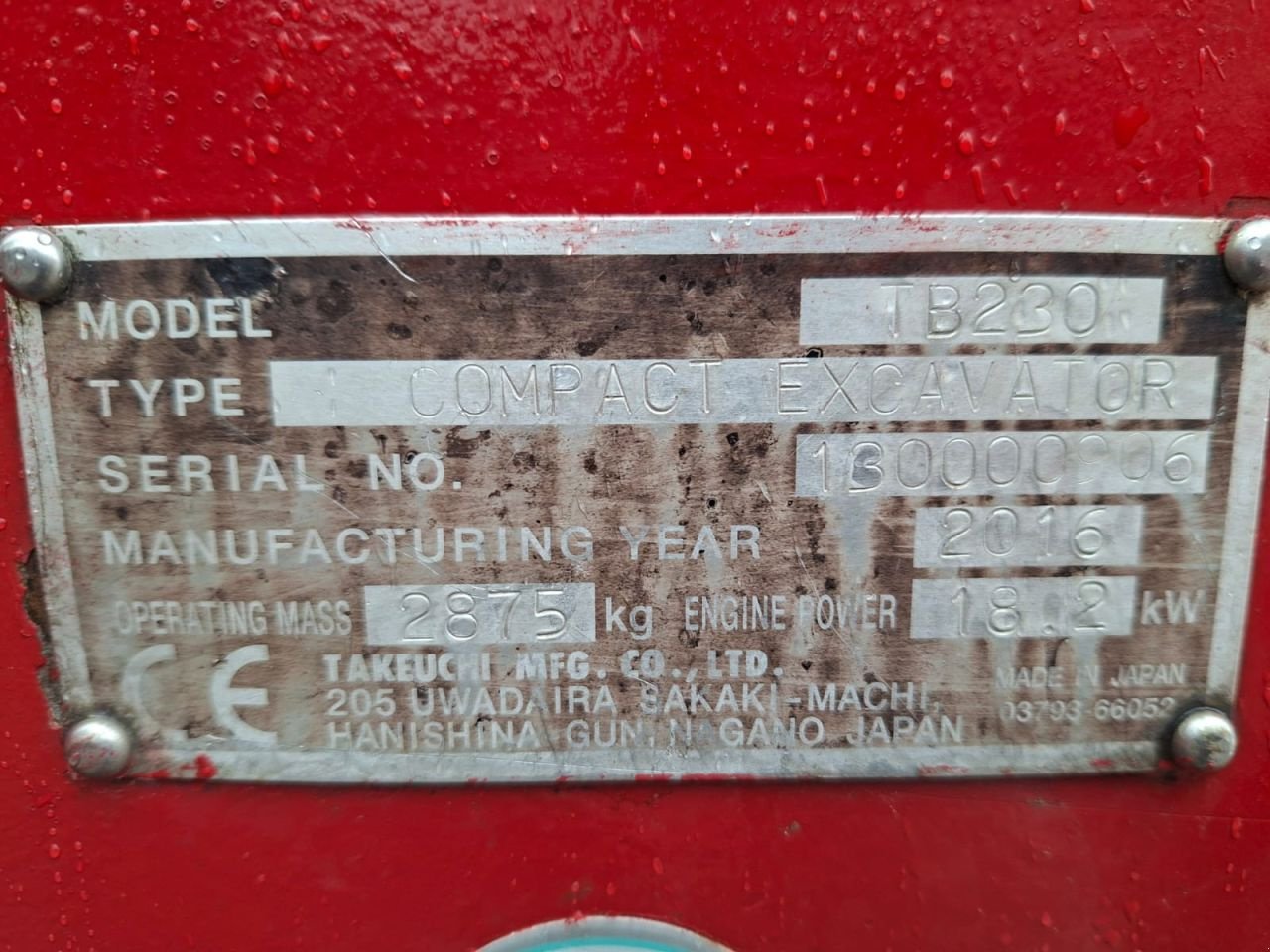 Minibagger του τύπου Takeuchi TB230, Gebrauchtmaschine σε Terschuur (Φωτογραφία 11)