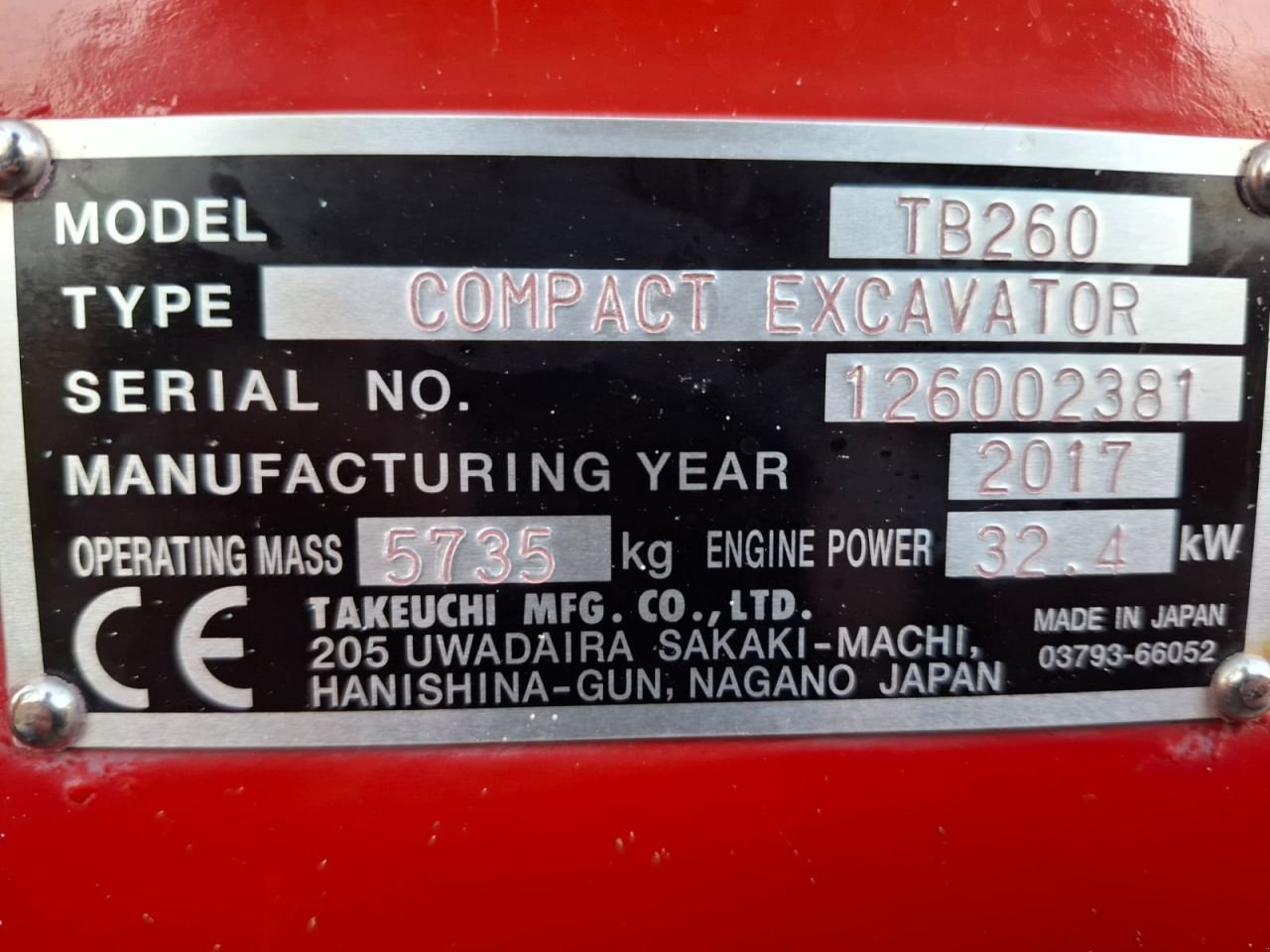 Minibagger a típus Takeuchi TB260, Gebrauchtmaschine ekkor: Terschuur (Kép 11)