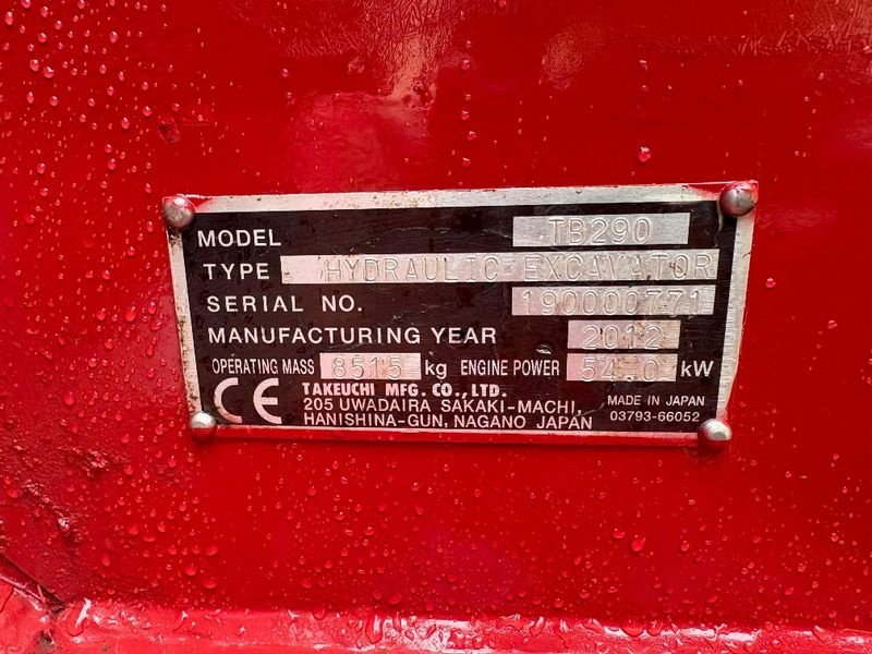 Minibagger van het type Takeuchi TB290, Gebrauchtmaschine in Gabersdorf (Foto 21)