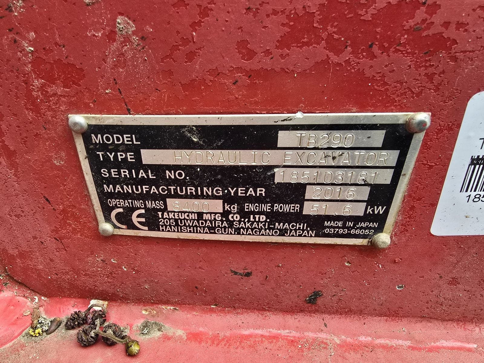 Minibagger tipa Takeuchi TB290, Gebrauchtmaschine u Gabersdorf (Slika 12)