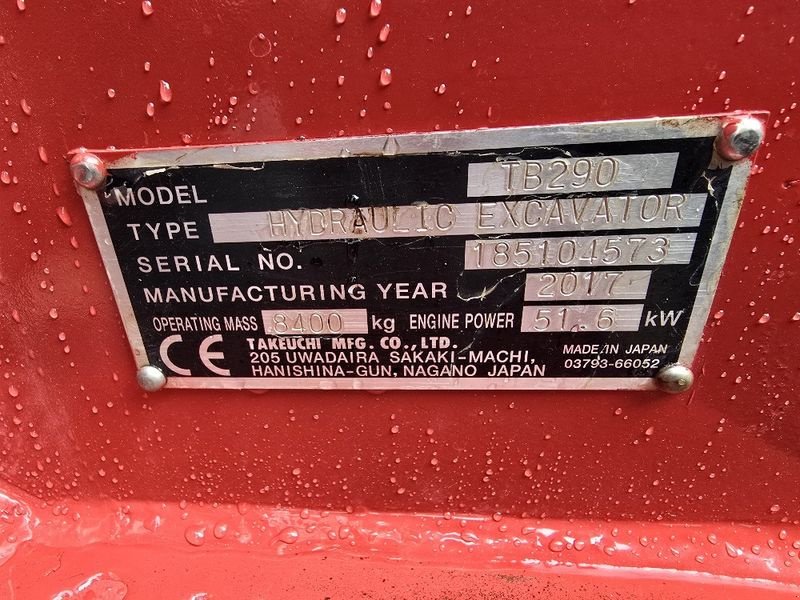 Minibagger typu Takeuchi TB290, Gebrauchtmaschine v Gabersdorf (Obrázek 18)
