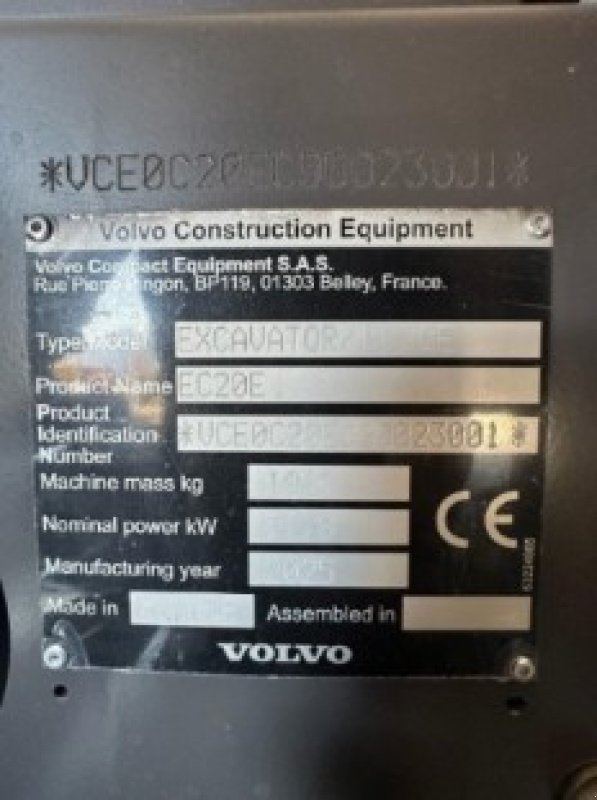 Minibagger des Typs Volvo EC 20 E, Neumaschine in Landquart (Bild 6)