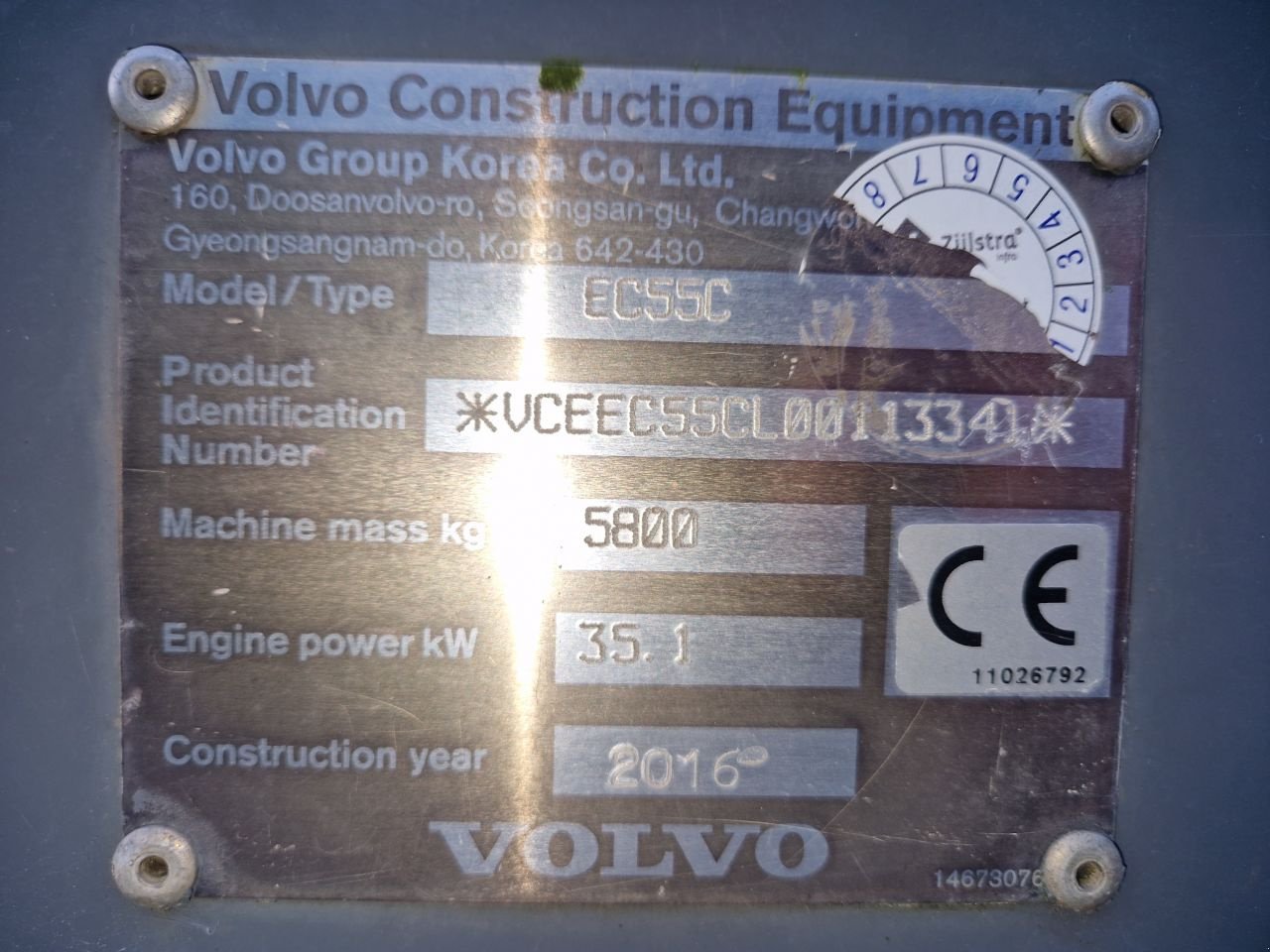 Minibagger des Typs Volvo ec 55, Gebrauchtmaschine in Oirschot (Bild 7)