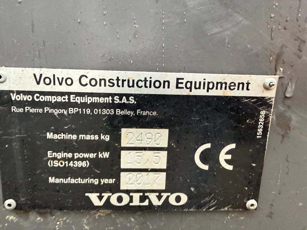 Minibagger vrste Volvo ECR25D, Gebrauchtmaschine v Doetinchem (Slika 7)