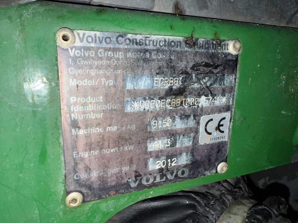Minibagger tip Volvo ECR88, Gebrauchtmaschine in Doetinchem (Poză 7)