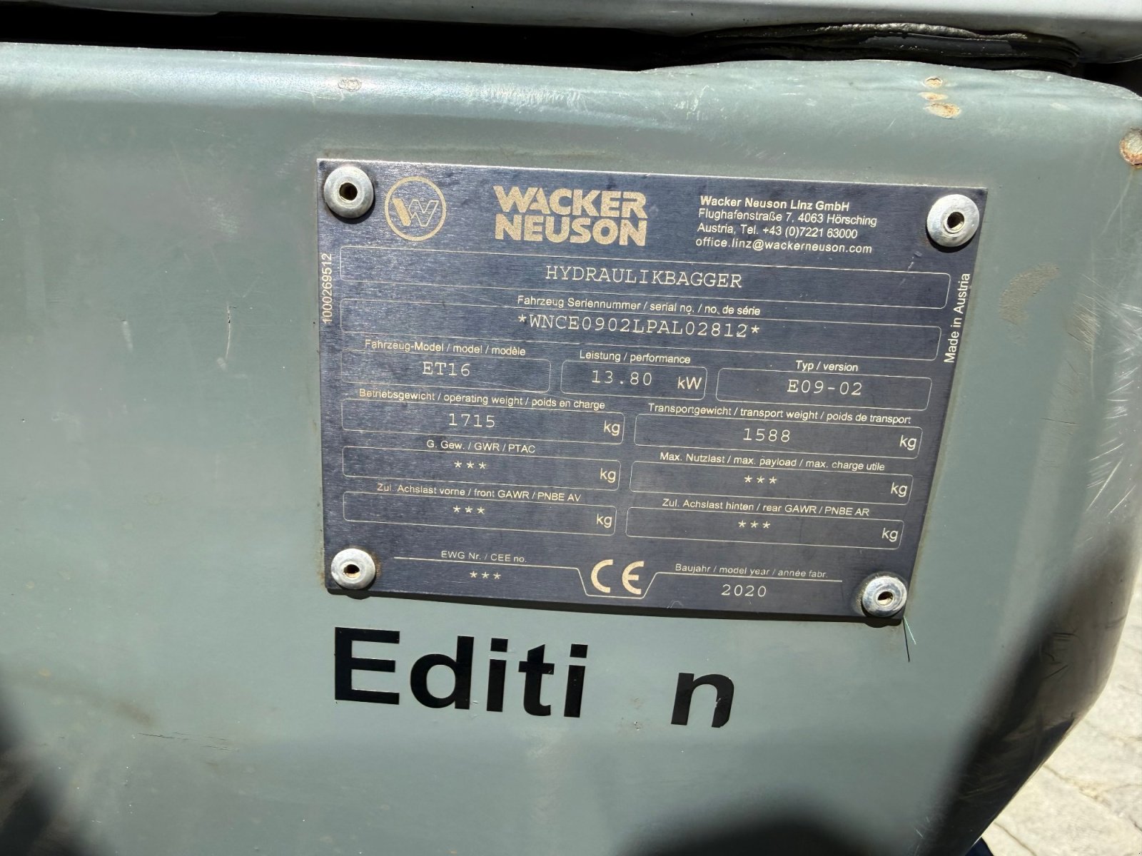 Minibagger типа Wacker Neuson ET 16, Gebrauchtmaschine в Neureichenau (Фотография 15)