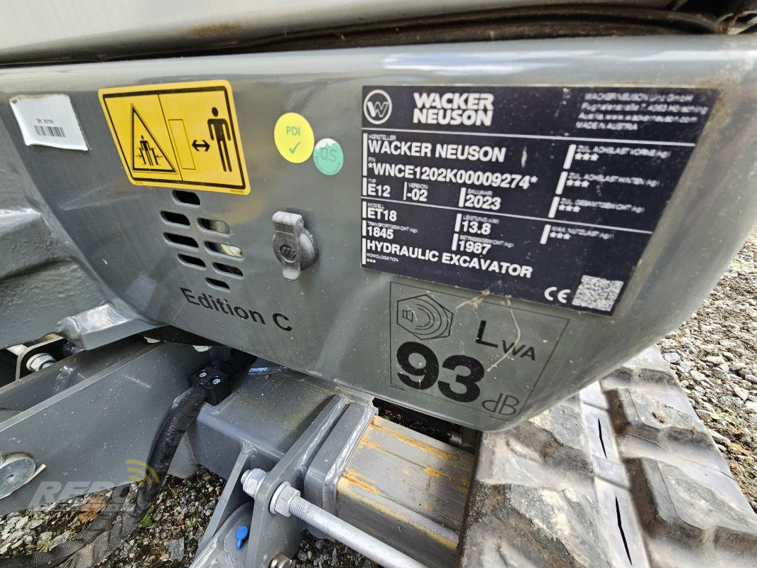 Minibagger от тип Wacker Neuson ET 18, Neumaschine в Aurich (Снимка 2)