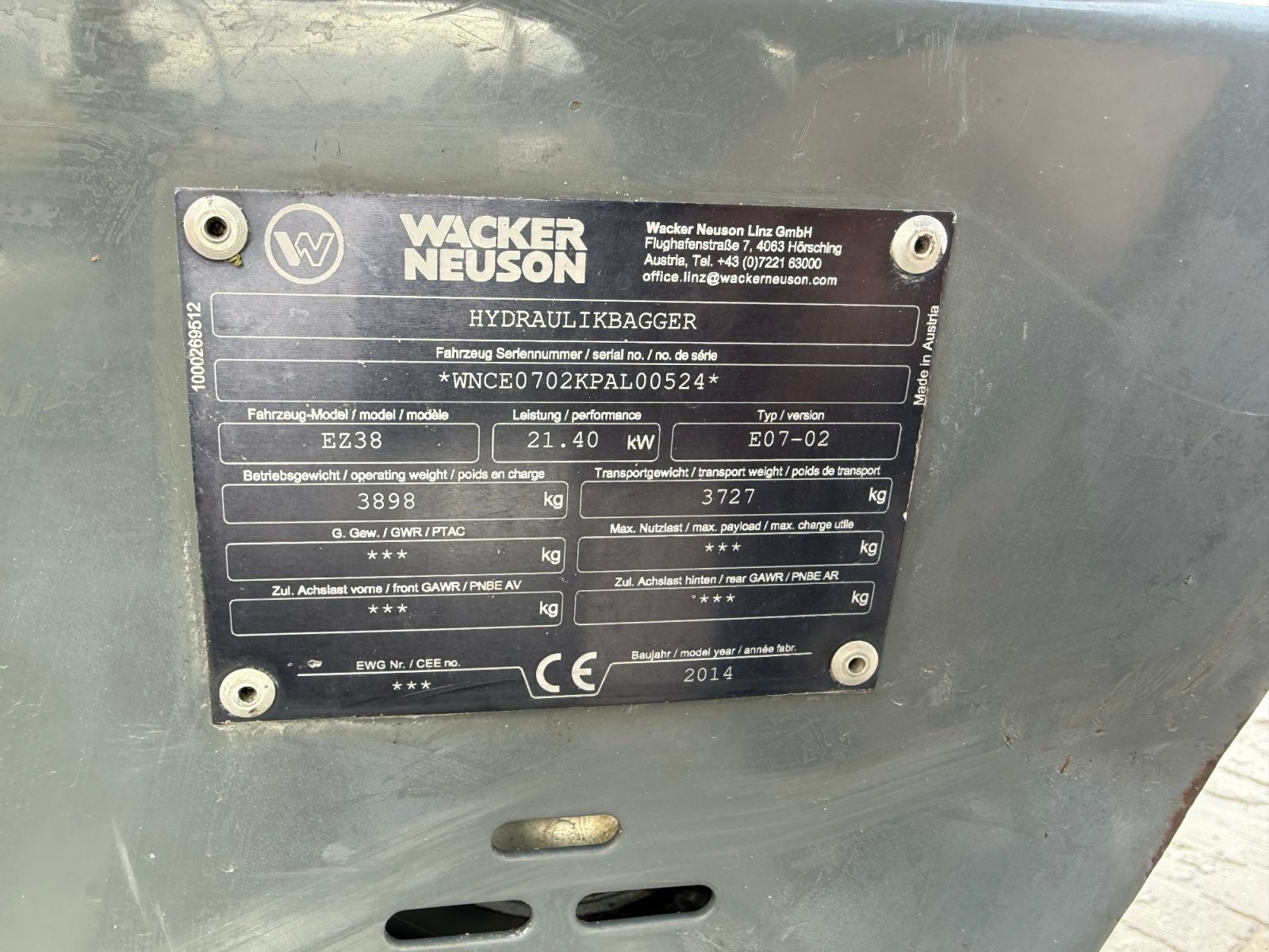 Minibagger tip Wacker Neuson EZ 38 mit 3x Löffel, Gebrauchtmaschine in Neureichenau (Poză 17)