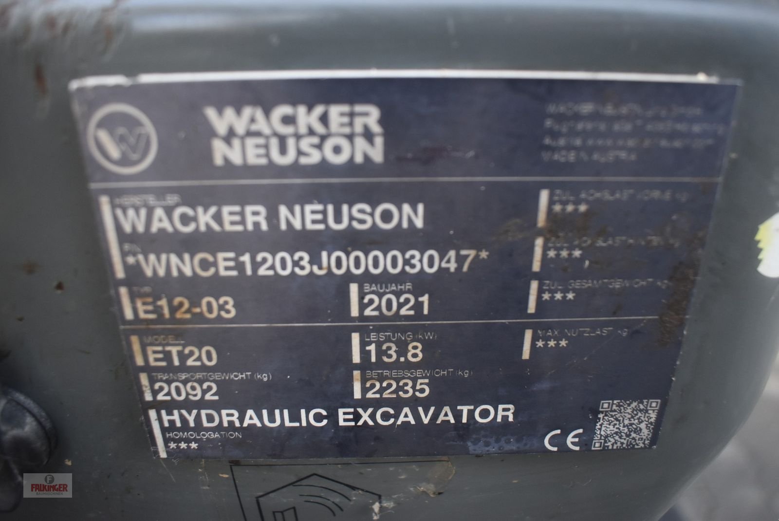 Minibagger Türe ait Wacker Neuson Neuson ET20 mit Powertilt, Gebrauchtmaschine içinde Putzleinsdorf (resim 11)