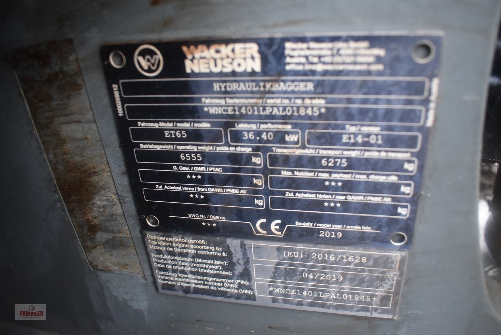 Minibagger Türe ait Wacker Neuson Neuson ET65 mit Powertilt, Gebrauchtmaschine içinde Putzleinsdorf (resim 12)