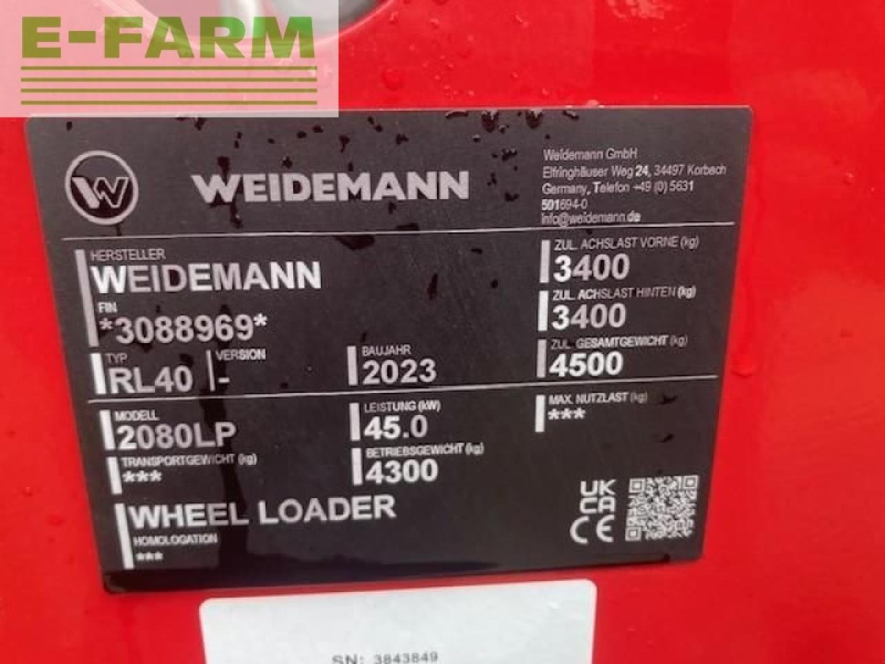 Minibagger типа Weidemann  2080 lp, Gebrauchtmaschine в DINKLAGE (Фотография 10)