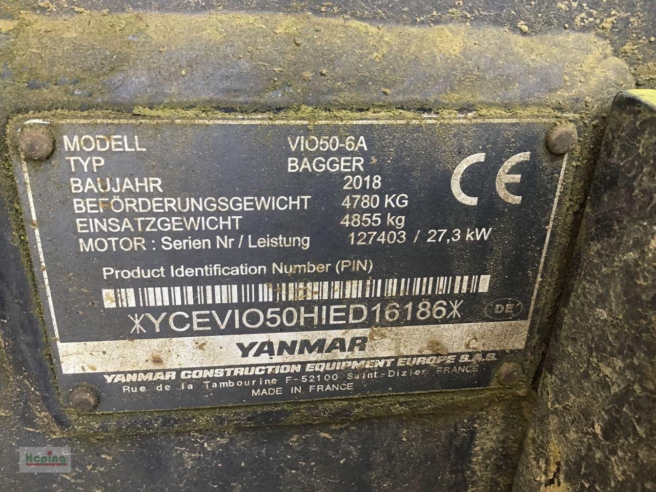 Minibagger типа Yanmar VIO50-6A, Gebrauchtmaschine в Bakum (Фотография 7)