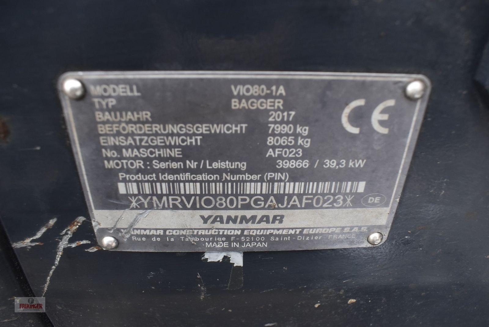 Minibagger typu Yanmar VIO80-1A mit Powertilt, Gebrauchtmaschine v Putzleinsdorf (Obrázek 12)