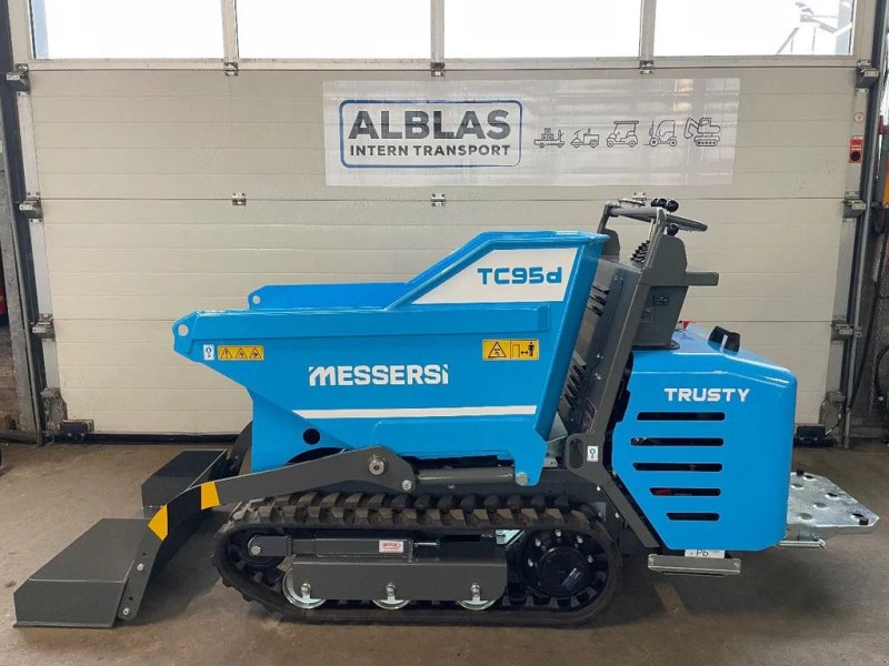 Minidumper del tipo Messersi Nieuwe TC95D diesel rupsdumper met laadschep, Neumaschine en Kwintsheul