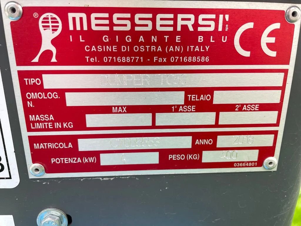 Minidumper типа Messersi TC50 rupsdumper, Gebrauchtmaschine в Kwintsheul (Фотография 10)