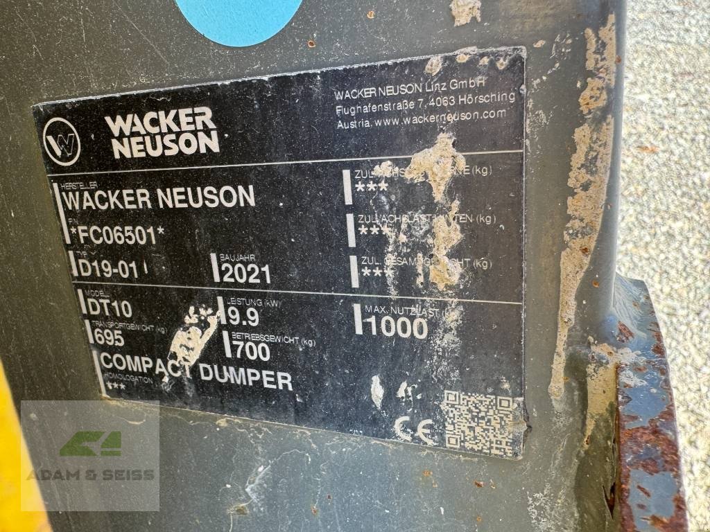 Minidumper tip Wacker Neuson DT10, Gebrauchtmaschine in Neudrossenfeld (Poză 19)