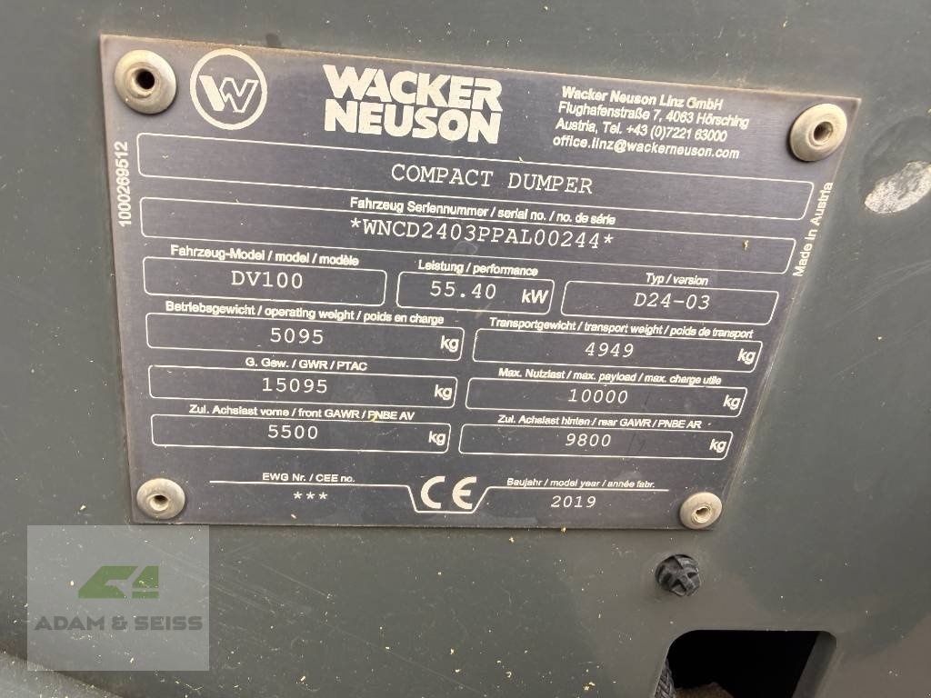 Minidumper za tip Wacker Neuson DV100, Gebrauchtmaschine u Neudrossenfeld (Slika 18)