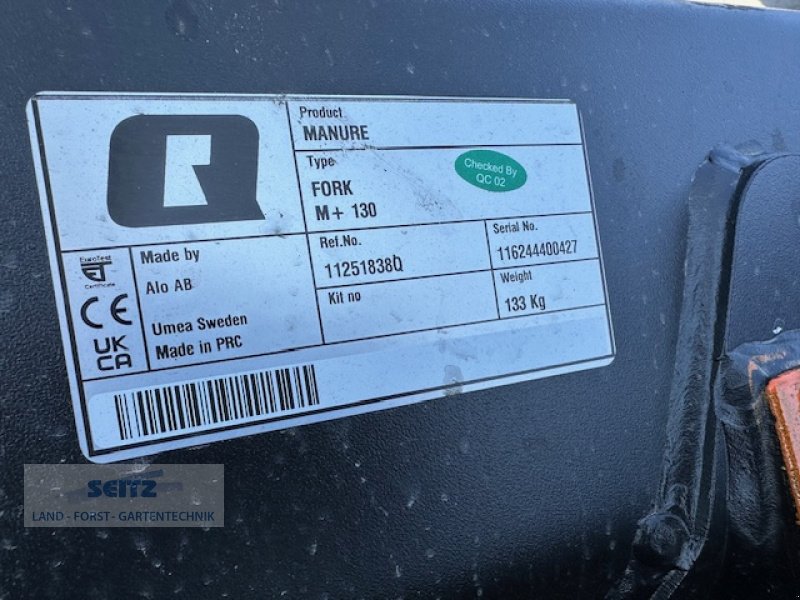 Mistgabel des Typs Quicke Dunggabel M+ 1,30 m, Neumaschine in Lindenfels-Glattbach (Bild 2)