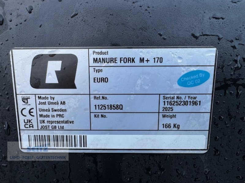 Mistgabel типа Quicke Dunggebel M+ 1,70 m, Neumaschine в Lindenfels-Glattbach (Фотография 4)