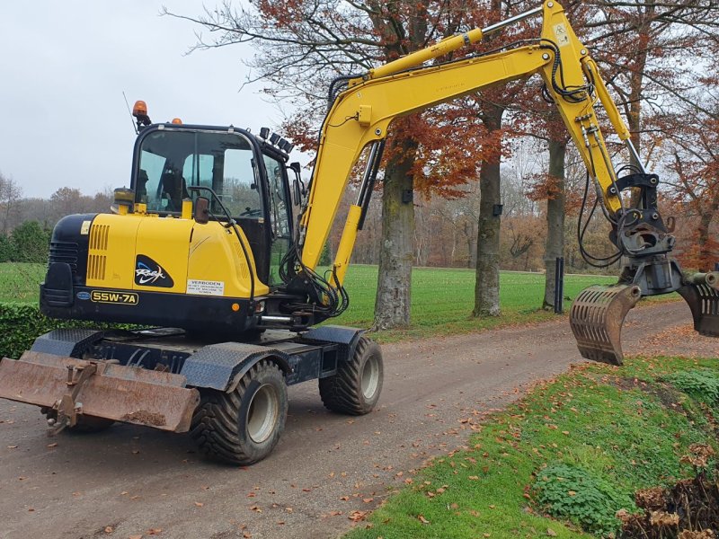 Mobilbagger des Typs Hyundai 55 w 7a, Gebrauchtmaschine in Oirschot (Bild 1)