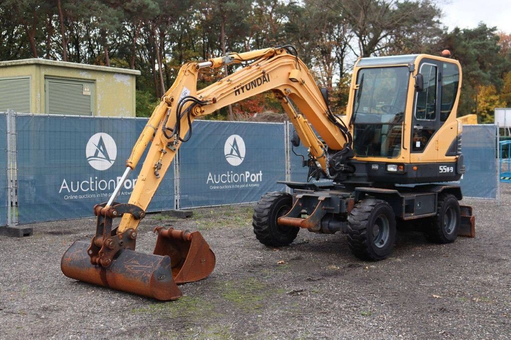 Mobilbagger типа Hyundai 55W-9, Gebrauchtmaschine в Antwerpen (Фотография 10)
