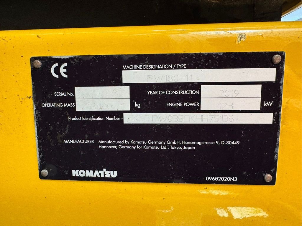 Mobilbagger des Typs Komatsu PW180-11, Gebrauchtmaschine in Velddriel (Bild 11)