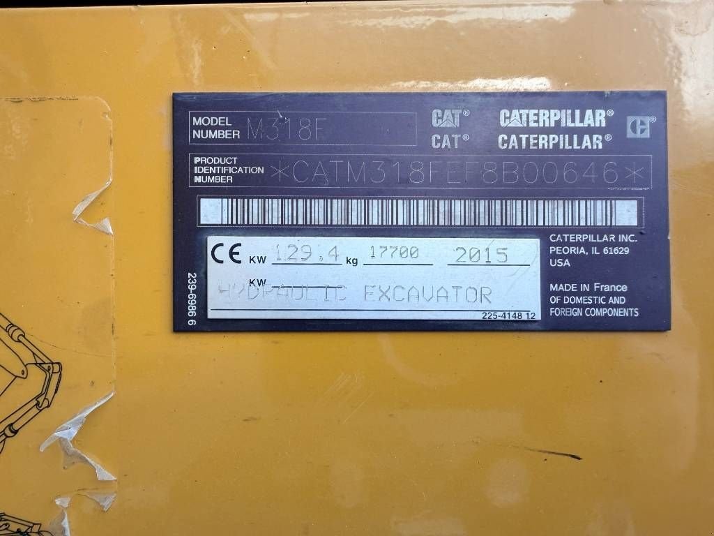 Mobilbagger typu Sonstige Cat M318F, Gebrauchtmaschine v Venlo (Obrázek 9)