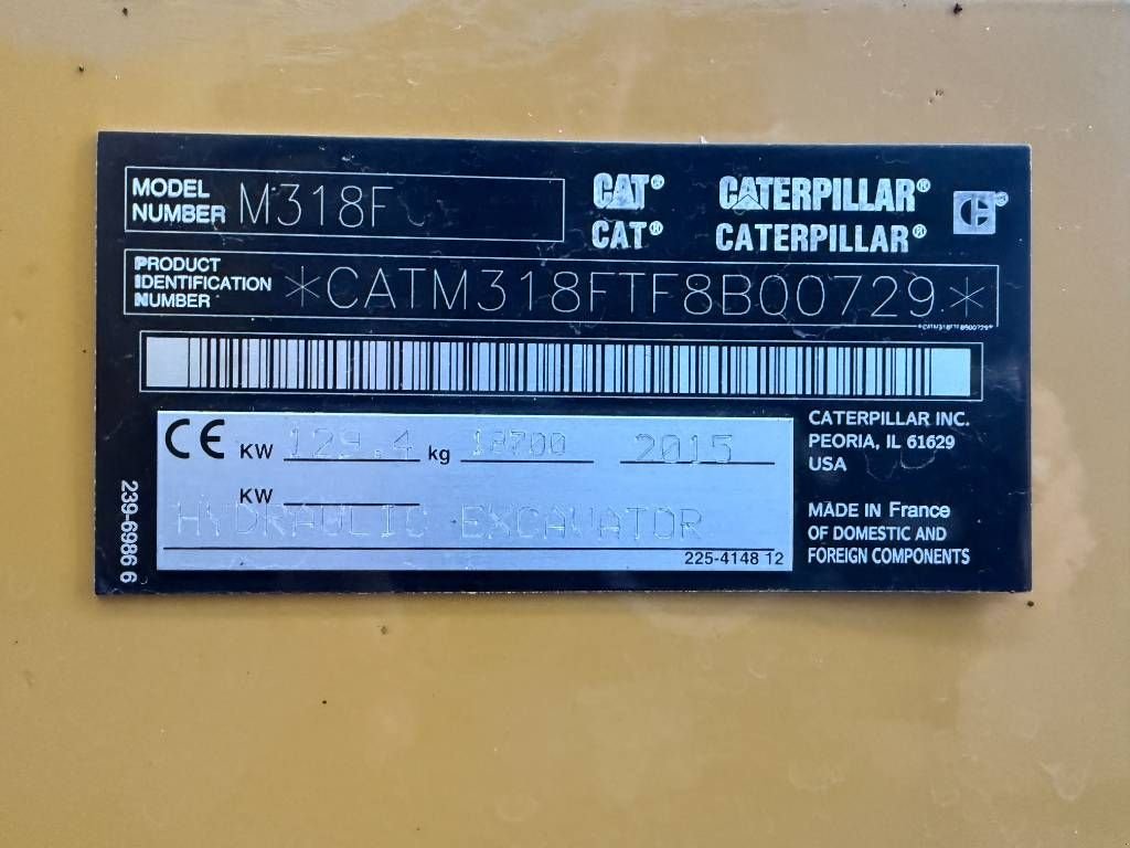 Mobilbagger a típus Sonstige Cat M318F, Gebrauchtmaschine ekkor: Venlo (Kép 9)