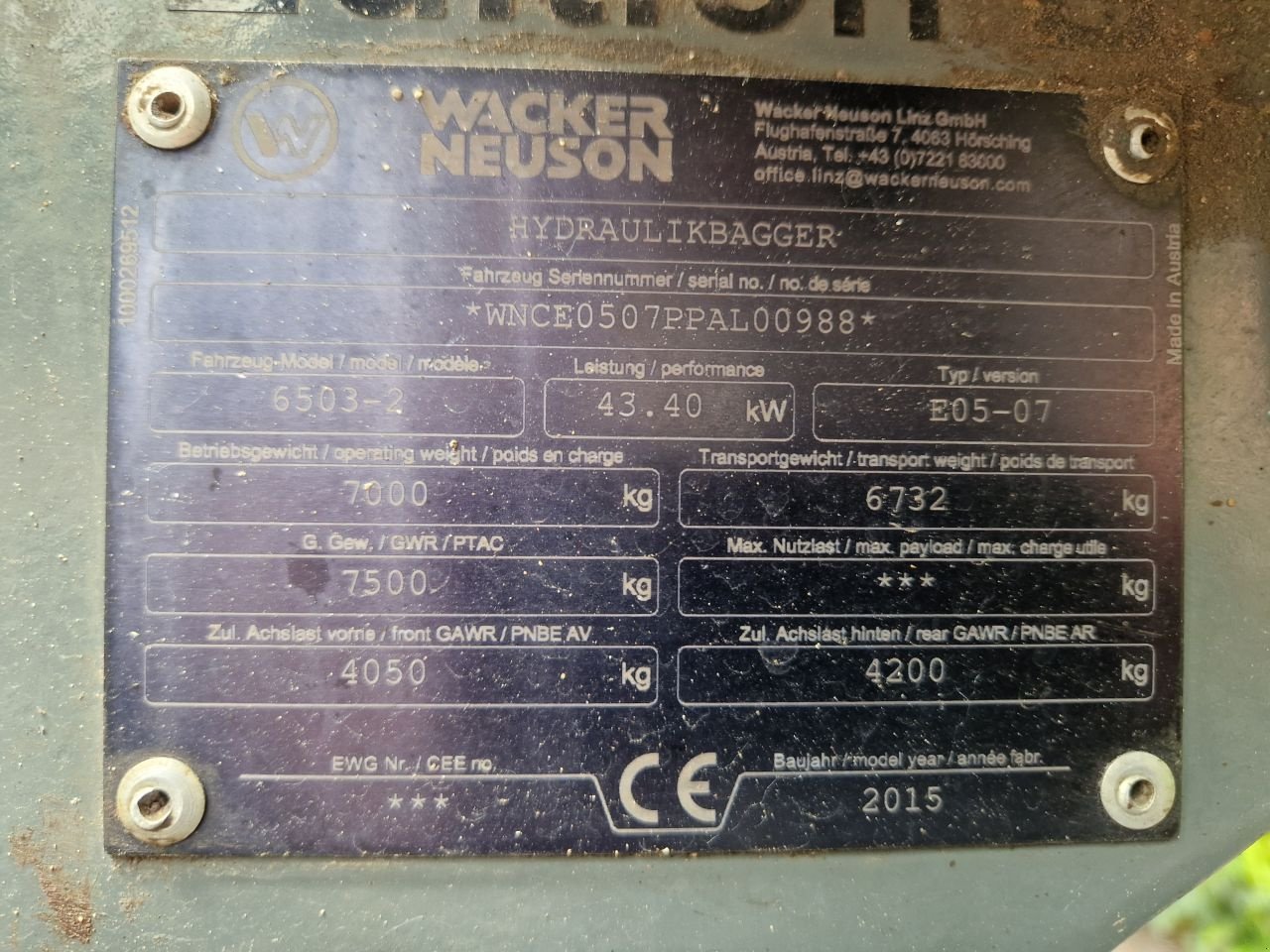 Mobilbagger tip Wacker Neuson 6503, Gebrauchtmaschine in Oirschot (Poză 8)