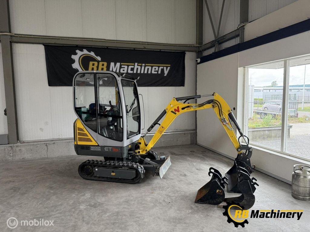 Mobilbagger typu Wacker Neuson ET16 Weinig uren!!! Z.G.A.N., Gebrauchtmaschine v Heerenveen (Obrázek 2)