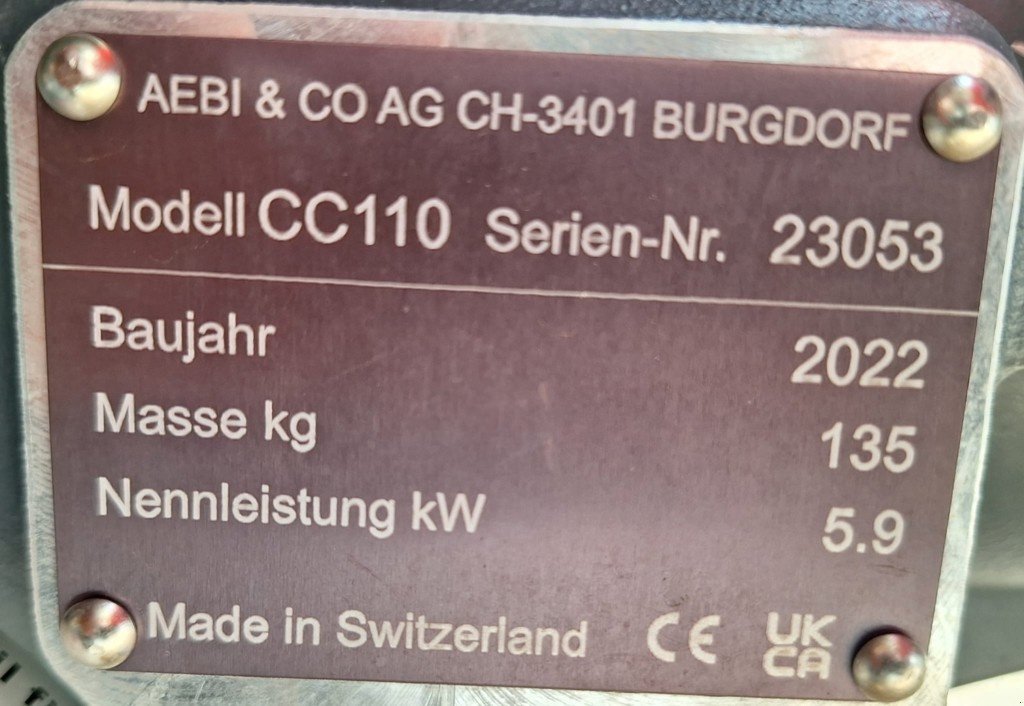 Motormäher of the type Aebi CC 110, Ausstellungsmaschine in Susten (Picture 7)