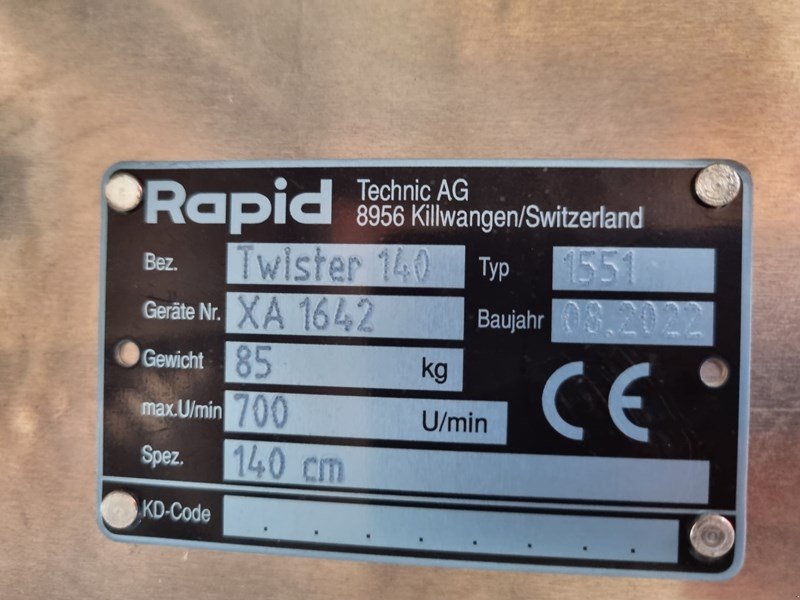 Motormäher типа Rapid Twister 140 Heuschieber, Neumaschine в Chur (Фотография 5)