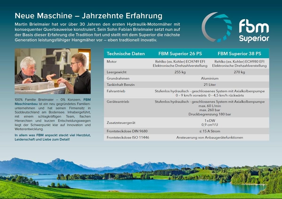 Motormäher des Typs Sonstige FBM Superior Motormäher 26PS, Neumaschine in Tamsweg (Bild 2)