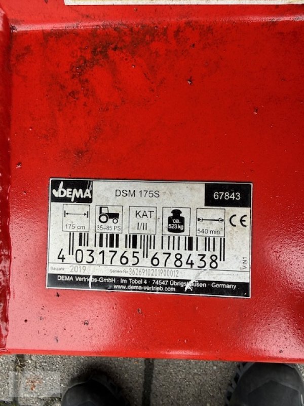 Mulcher typu Dema DSM175S, Gebrauchtmaschine w Remchingen (Zdjęcie 3)