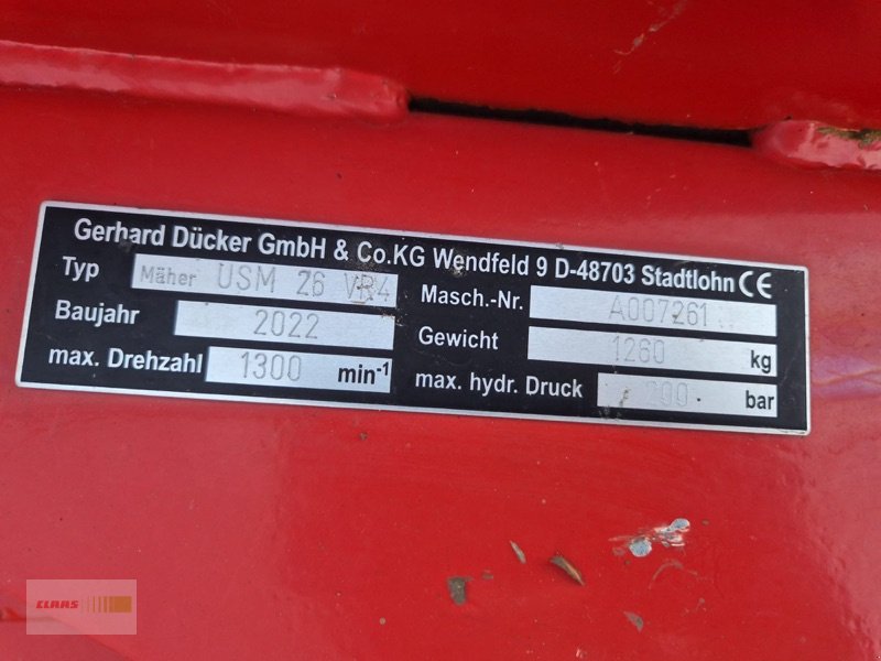 Mulcher du type Dücker USM 26 VR4, Gebrauchtmaschine en Schöningen (Photo 3)