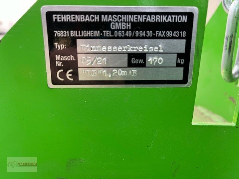 Mulcher типа Fehrenbach  LB 1,20 Einmesserkreiselmulchgerät, Gebrauchtmaschine в Bensheim - Schwanheim (Фотография 4)