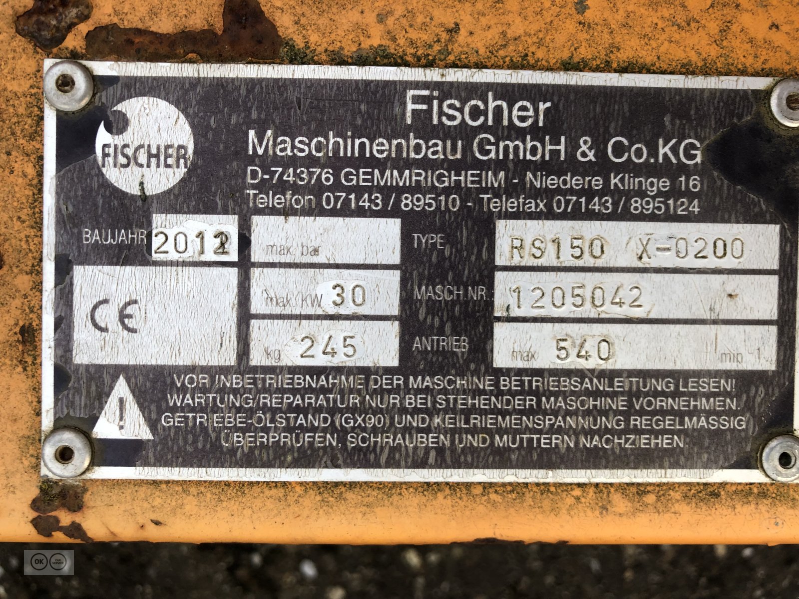 Mulcher des Typs Fischer rs150, Gebrauchtmaschine in Titisee-Neustadt (Bild 1)