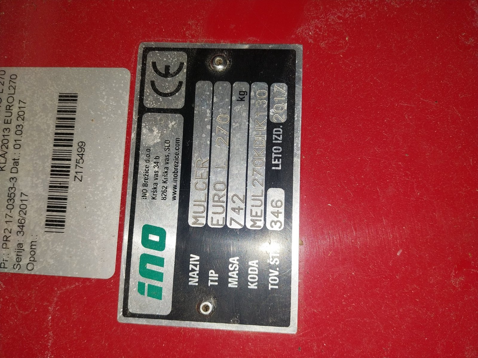 Mulcher du type INO Euro L 270, Gebrauchtmaschine en Ehingen (Photo 5)