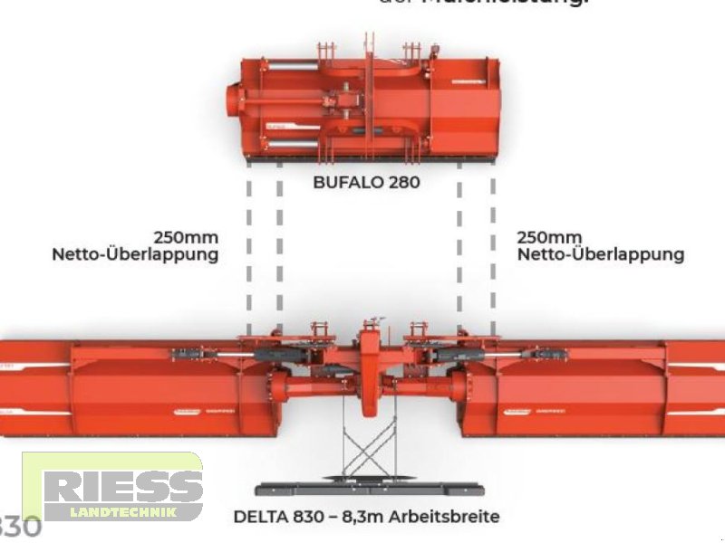 Mulcher del tipo Maschio DELTA 8300 + BUFELO 280, Neumaschine In Homberg/Ohm - Maulbach (Immagine 1)